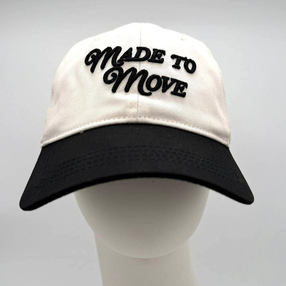 Bandolier Made To Move Hat Baseball Cap Two Tone Cream Black Strapback Dad Hat